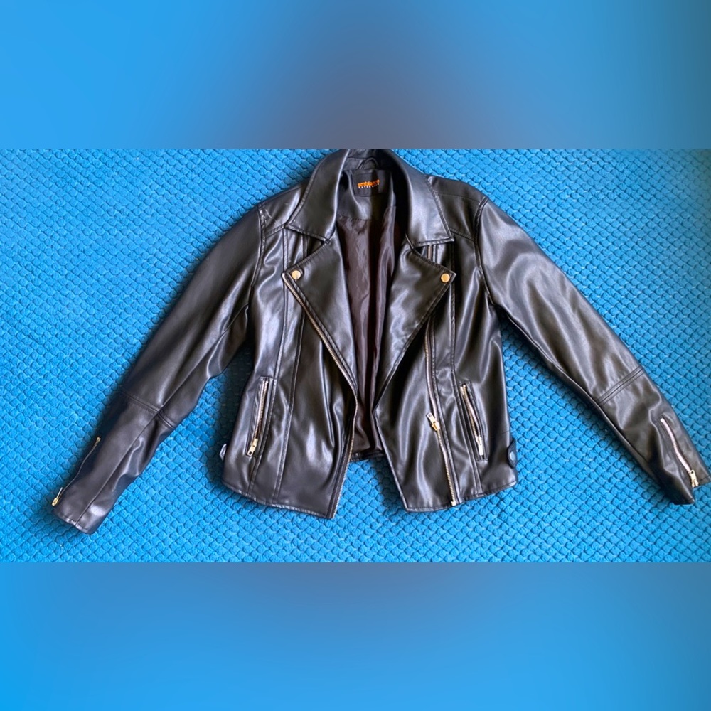 Black leather jacket